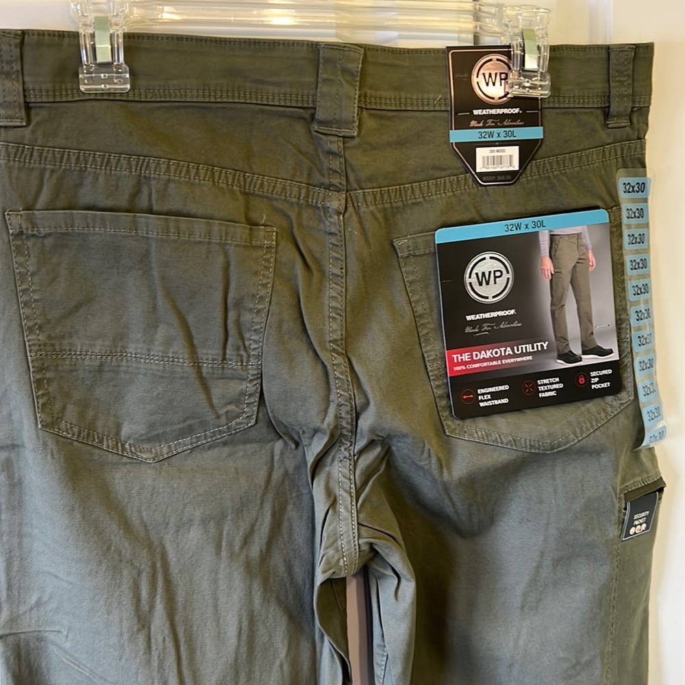 Weatherproof The Dakota Utility Moss Green Pants 32x30